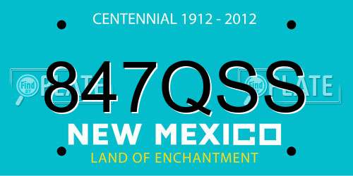 847QSS New Mexico License Plate