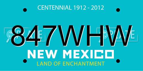847WHW New Mexico License Plate