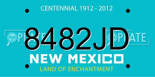 8482JD New Mexico License Plate
