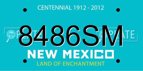 8486SM New Mexico License Plate