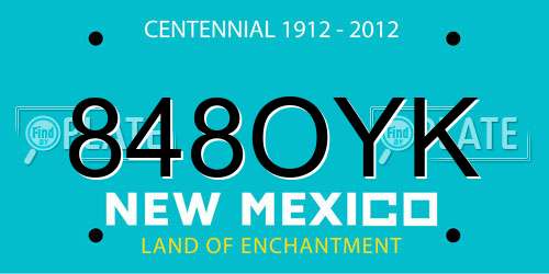 848OYK New Mexico License Plate