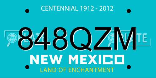 848QZM New Mexico License Plate
