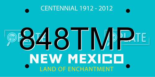 848TMP New Mexico License Plate