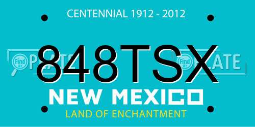848TSX New Mexico License Plate