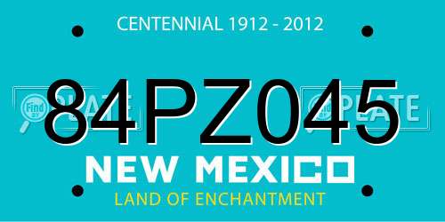84PZ045 New Mexico License Plate