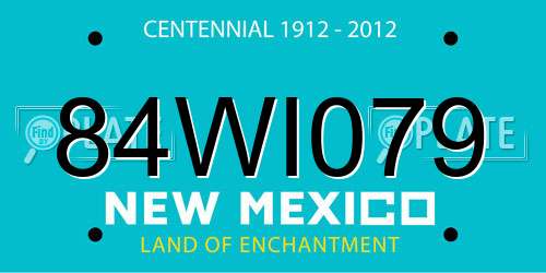 84WI079 New Mexico License Plate