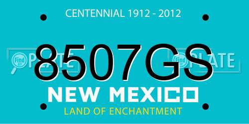 8507GS New Mexico License Plate