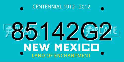 85142G2 New Mexico License Plate
