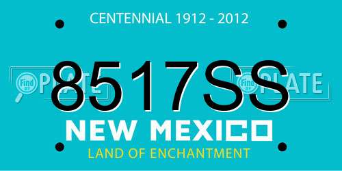 8517SS New Mexico License Plate