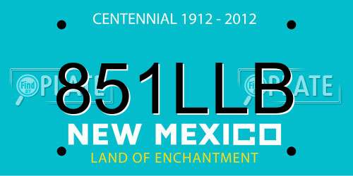 851LLB New Mexico License Plate