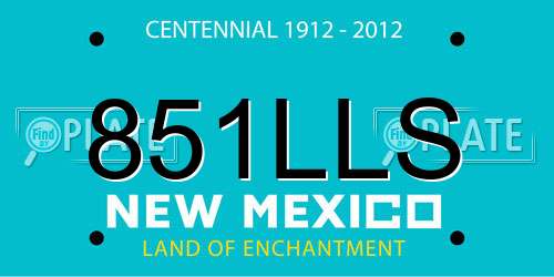 851LLS New Mexico License Plate