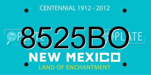 8525BO New Mexico License Plate