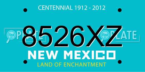 8526XZ New Mexico License Plate