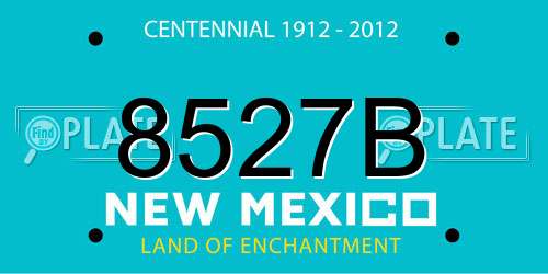 8527B New Mexico License Plate