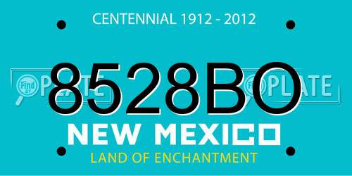 8528BO New Mexico License Plate