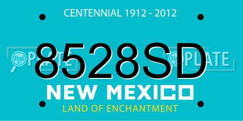 8528SD New Mexico License Plate