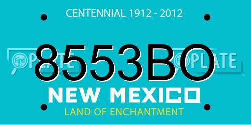 8553BO New Mexico License Plate