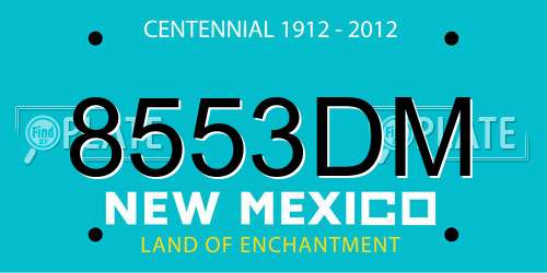 8553DM New Mexico License Plate