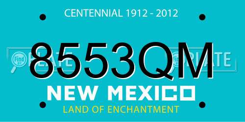 8553QM New Mexico License Plate
