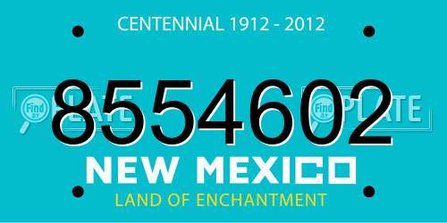 8554602 New Mexico License Plate