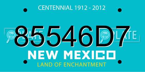 85546D7 New Mexico License Plate