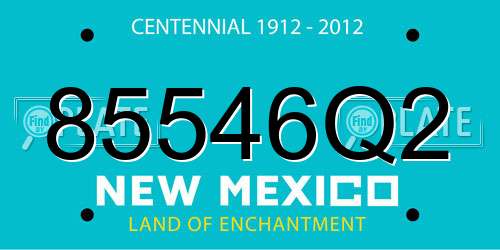 85546Q2 New Mexico License Plate