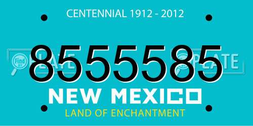 8555585 New Mexico License Plate
