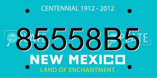 85558B5 New Mexico License Plate