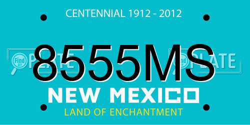 8555MS New Mexico License Plate