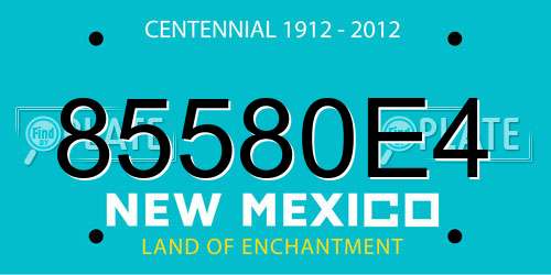 85580E4 New Mexico License Plate