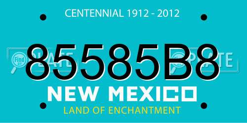 85585B8 New Mexico License Plate