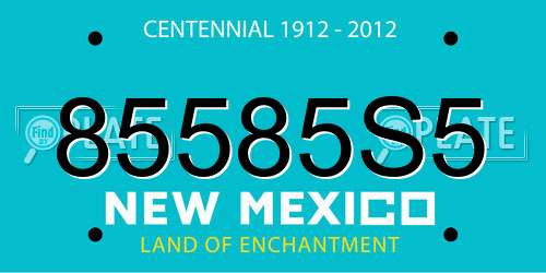 85585S5 New Mexico License Plate