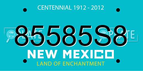 85585S8 New Mexico License Plate