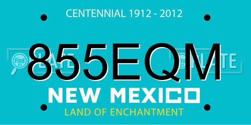 855EQM New Mexico License Plate