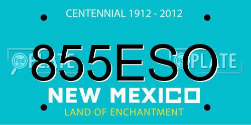 855ESO New Mexico License Plate