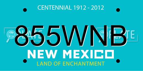 855WNB New Mexico License Plate