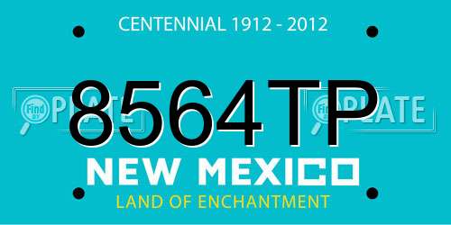 8564TP New Mexico License Plate