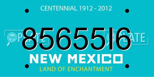 85655I6 New Mexico License Plate
