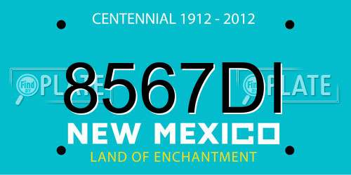 8567DI New Mexico License Plate