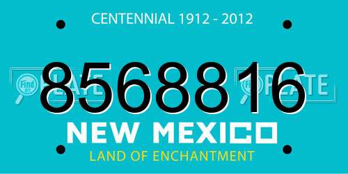 8568816 New Mexico License Plate