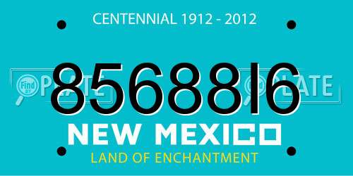 85688I6 New Mexico License Plate