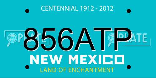 856ATP New Mexico License Plate