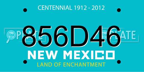 856D46 New Mexico License Plate