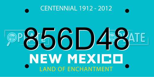 856D48 New Mexico License Plate