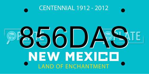856DAS New Mexico License Plate