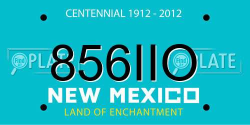 856IIO New Mexico License Plate