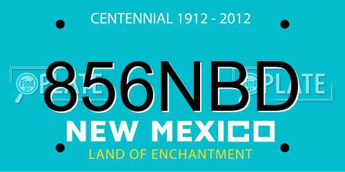 856NBD New Mexico License Plate