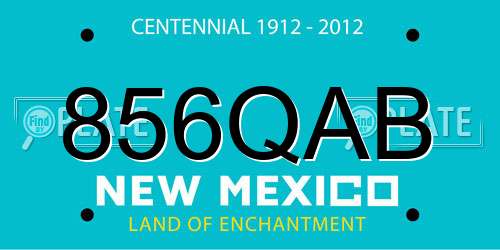 856QAB New Mexico License Plate