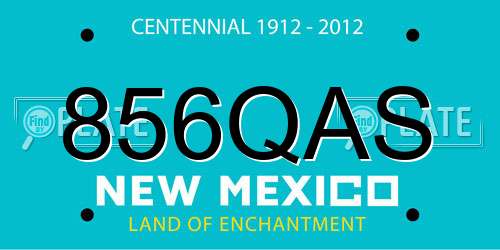 856QAS New Mexico License Plate