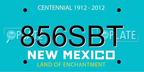 856SBT New Mexico License Plate